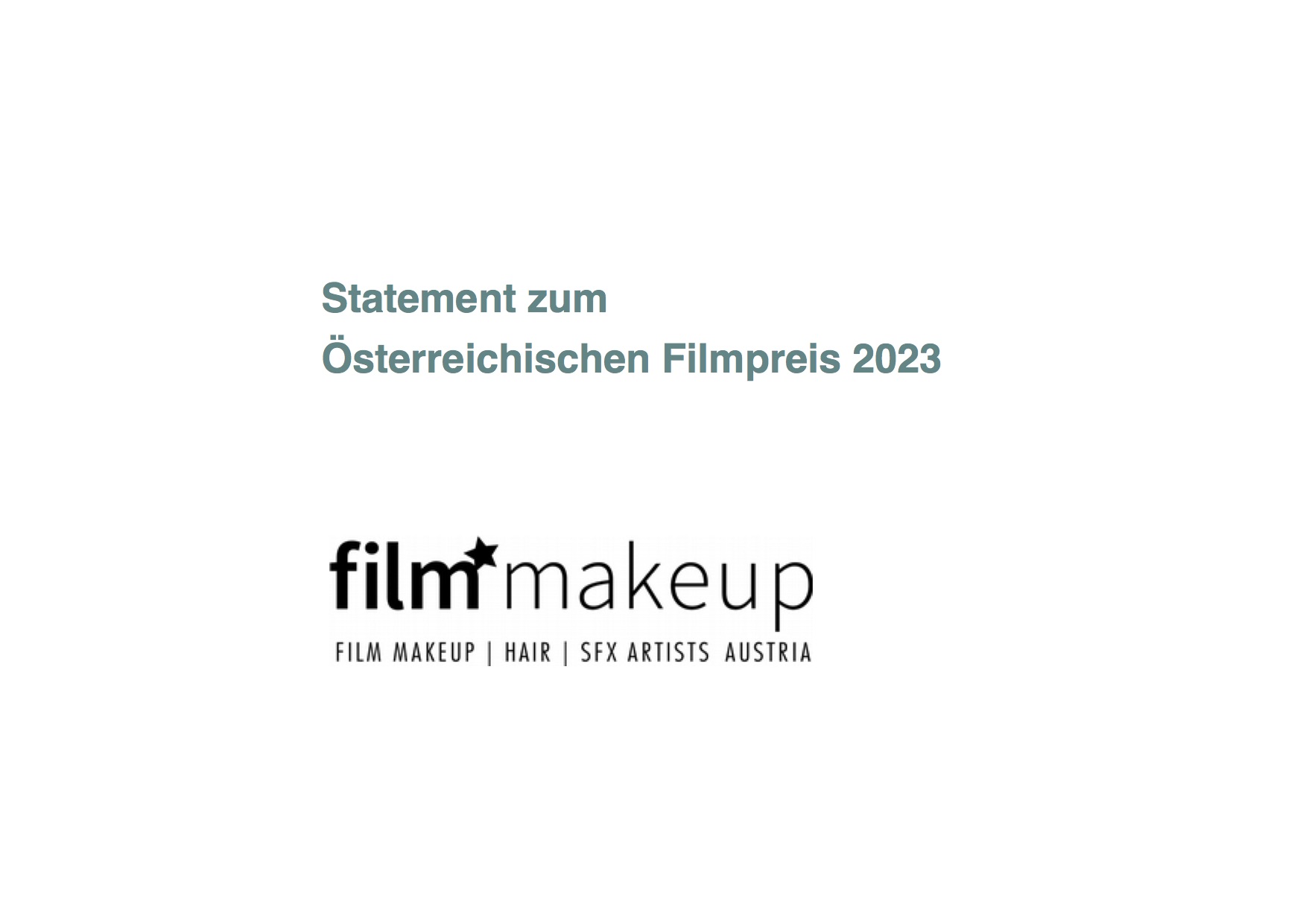 Statement zum Österreichischen Filmpreis 2023